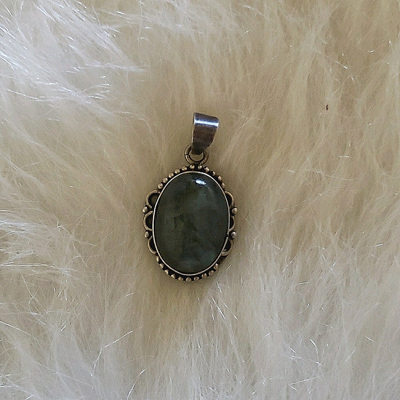 Jewelry - Women's Blue Green Stone Pendant